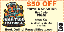 Discount Coupon for High Tide Tiki Tours